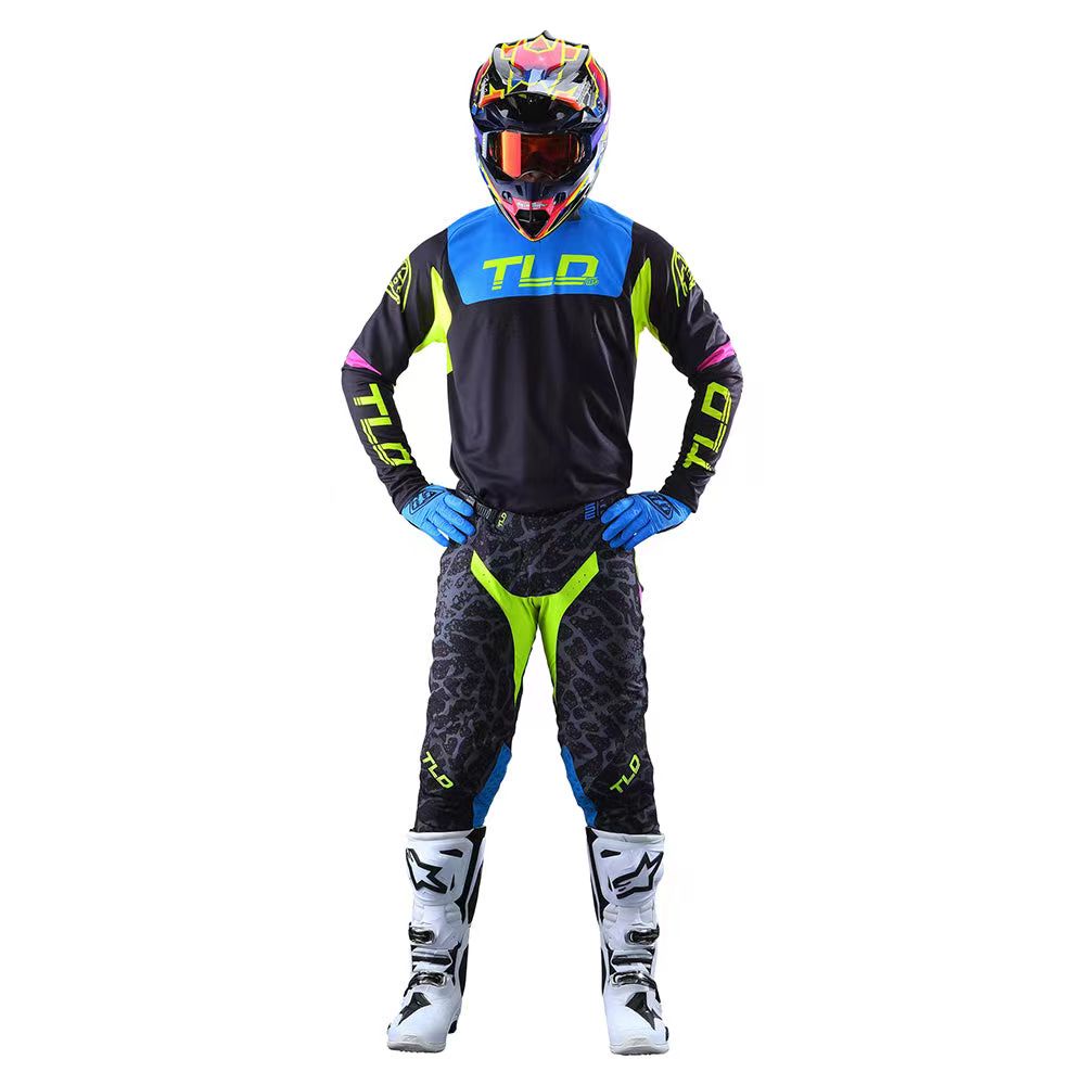 2023 Troy Lee Designs SE PRO FRACTURA New Motocross Gear Set Black FLO