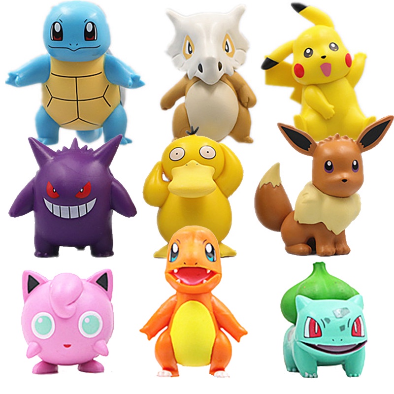 Pokémon Personaggi Set 10Pack 5-11cm Giochi Nuovo 2022 Gengar,Pikachu