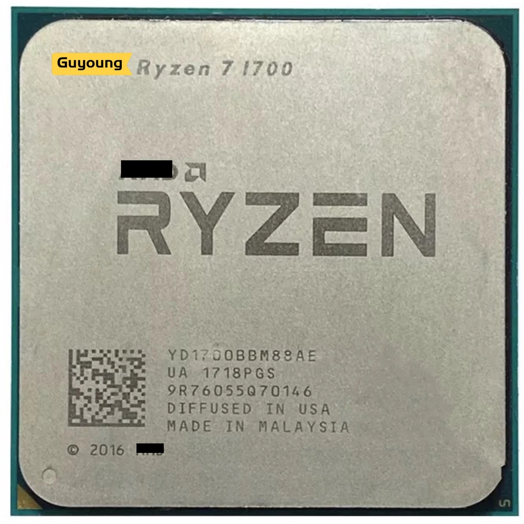 Yzx Ryzen 7 1700 R7 1700 30 Ghz Eight Core Sixteen Thread Cpu Processor 65w Yd1700bbm88ae 1705