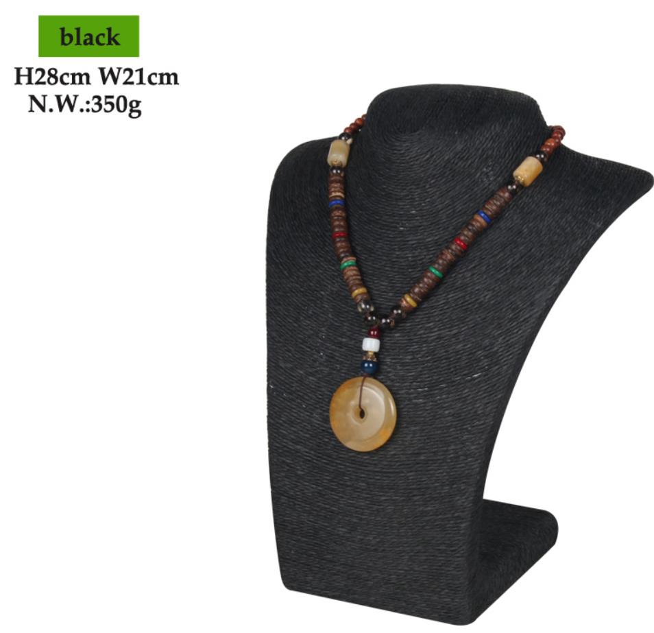 Model Bust Show Exhibitor 6 Options Hemp Rope Jewelry Display Necklace ...