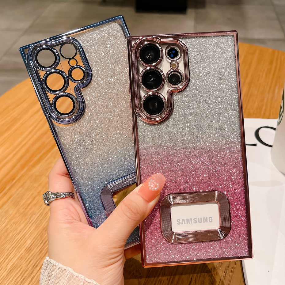Transparent Glitter Electroplating Soft Cute Case Samsung Salaxy S23