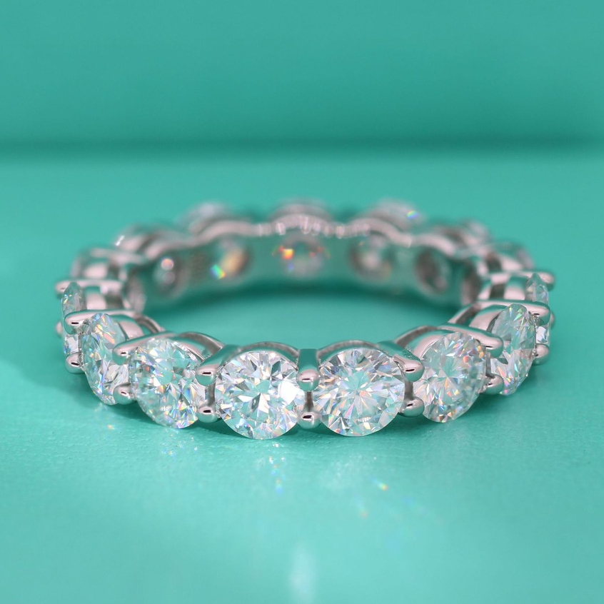 Artificial Diamond Moissanite (5mm) Ring Female 925 Silver 0.5ct * 13