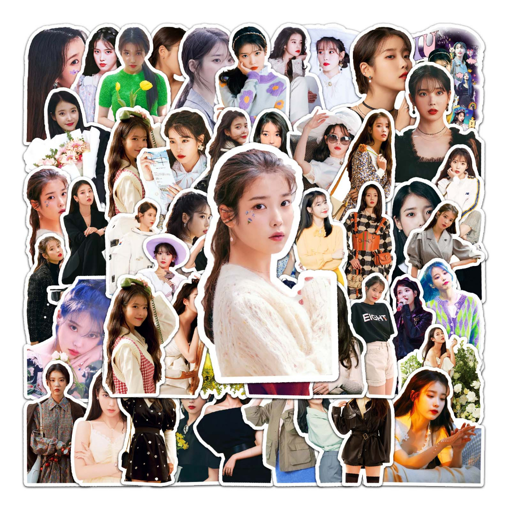 50 Piece Funny Beautiful IU Stickers Waterproof DIY For Phones Laptop ...