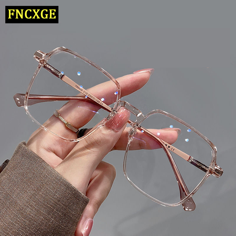 Fncxge Glasses With Grade Anti Radiation Blue Light Eyeglasses Women Men Vintage Replaceable