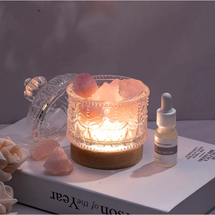 USB Salt Lamp Led Crystal Light Lamp Atmosphere Flame Lamp Indoor Warm