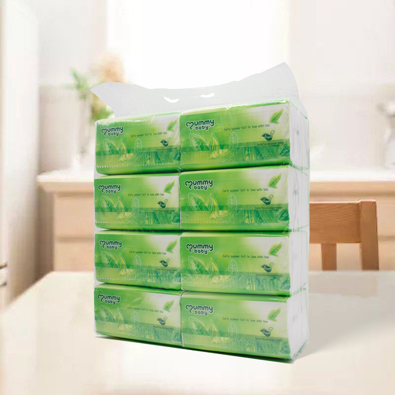 Organic Green Tea Facial Tissue Paper 4 Ply 8 Packs Tissue Shopee Philippines 