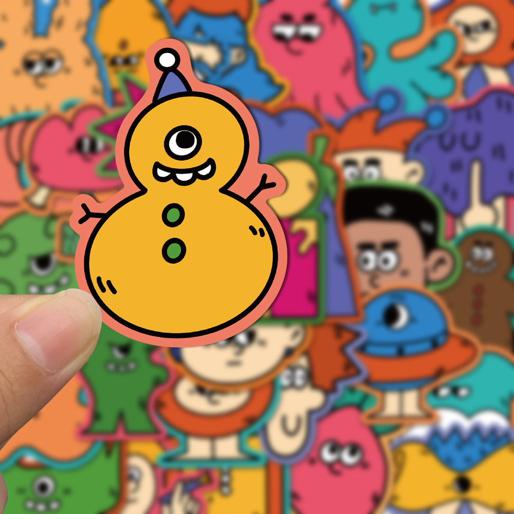 40pcs Strange Stuff Cartoon Stickers Computer Water Cup Decoration ...