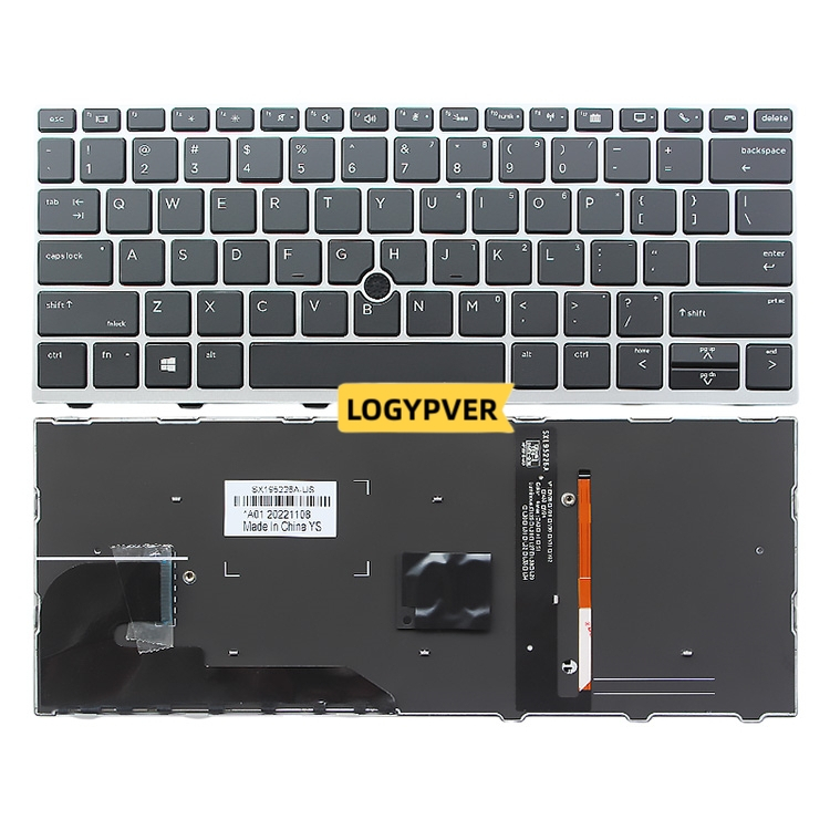Teclado HP L15500 Teclado Retroiluminado Original Para HP EliteBook 730 G5/G6 Y 830 G5/G6 – Distribución USA, Color Plata Repuesto Teclado HP