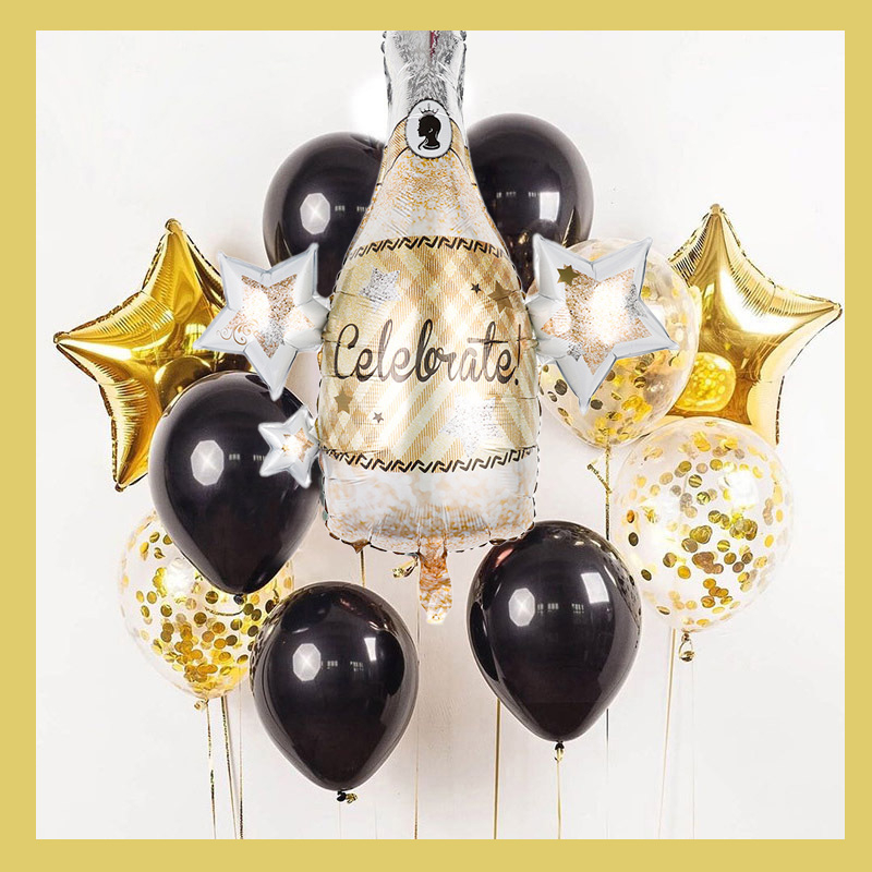 Wine Balloon Set Whiskey Balloon Set Champagne Balloon Set Birthday ...