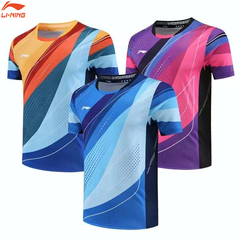 Li Ning Table Tennis Jersey Clothing Men's and Women's Short Sleeve