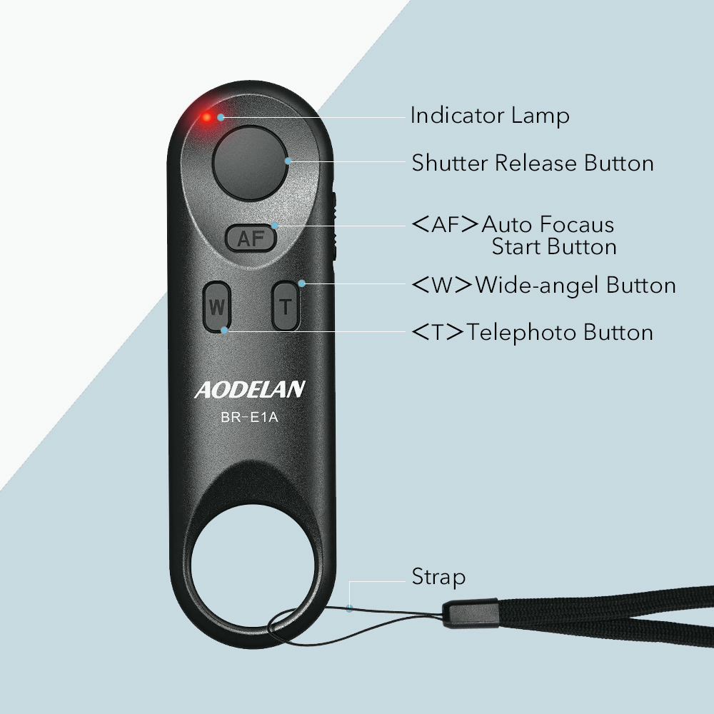 Wireless Camera Remote Shutter Release For Canon EOS M6 Mark II, R, RP, R8,6D Mark II, PowerShot SX70 HS, G5 X Mark II, G7 X Mark III, 90D, 77D, 800D - View #5