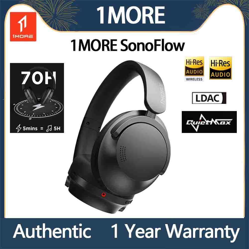 Original 1more Sonoflow Wireless Bluetooth OverEar Headphone Dual Hi