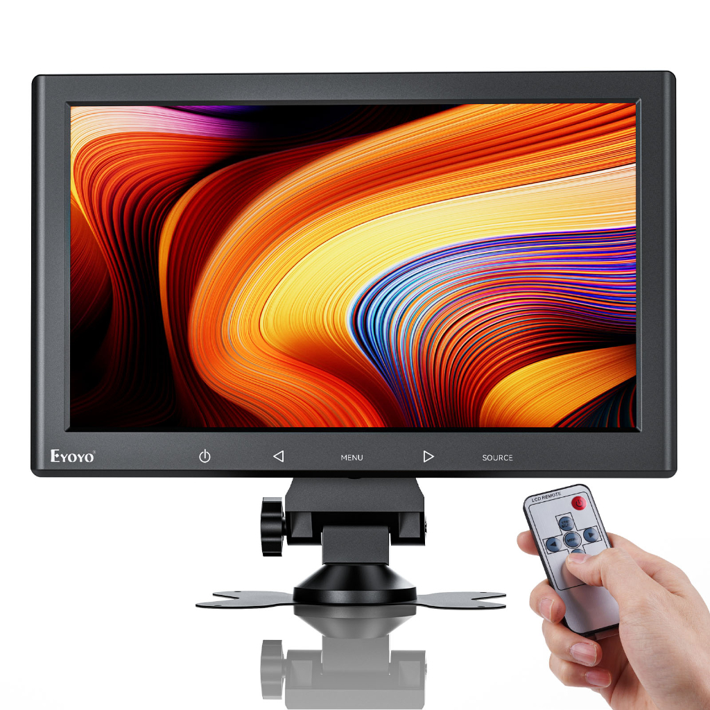 Eyoyo 10 inch Monitor, 1024x600 Small HDMI Monitor, HDMI VGA AV Monitor ...