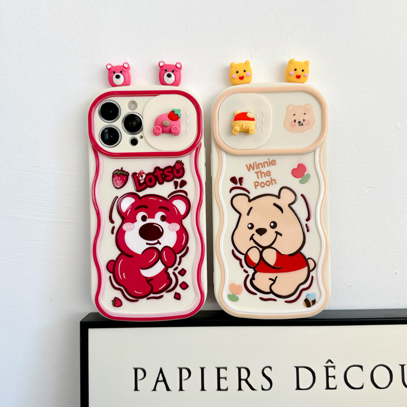 Ear Vinny and Strawberry Bear Case for iPhone 12 13 11 PRO MAX XR 11 12 ...