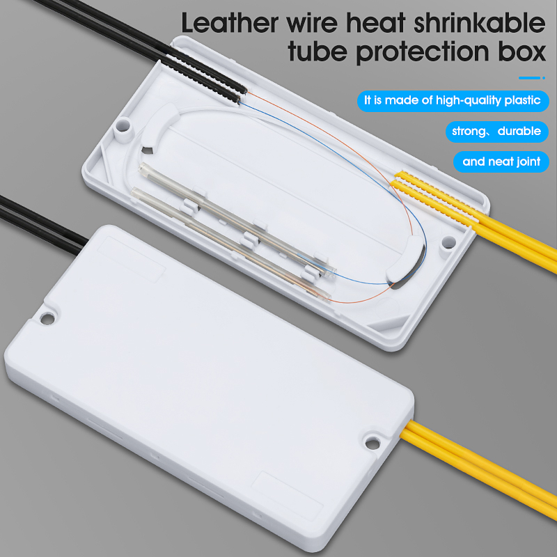 50pcs 2-in 2-out Fiber Optic Protection Box 2-in 2-out Leather Cable ...