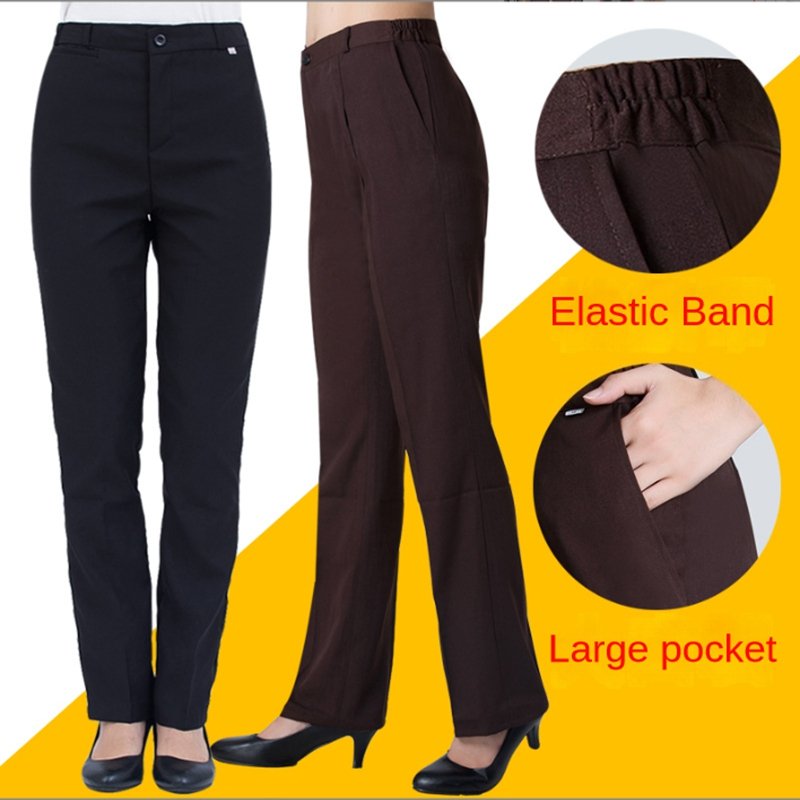Ready Stock Chef uniform ladies uniform pants kitchen work pants brown