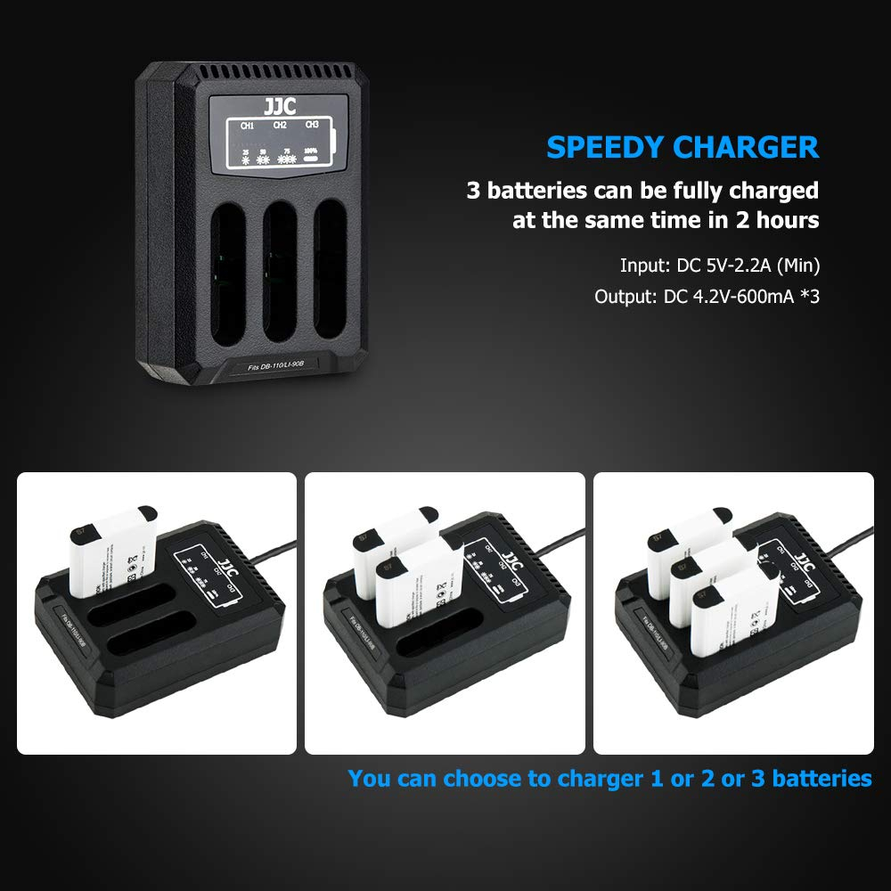 DSTE 2 Pack Rechargeable Li-ion Battery + DC16U Travel Car Charger - View #5