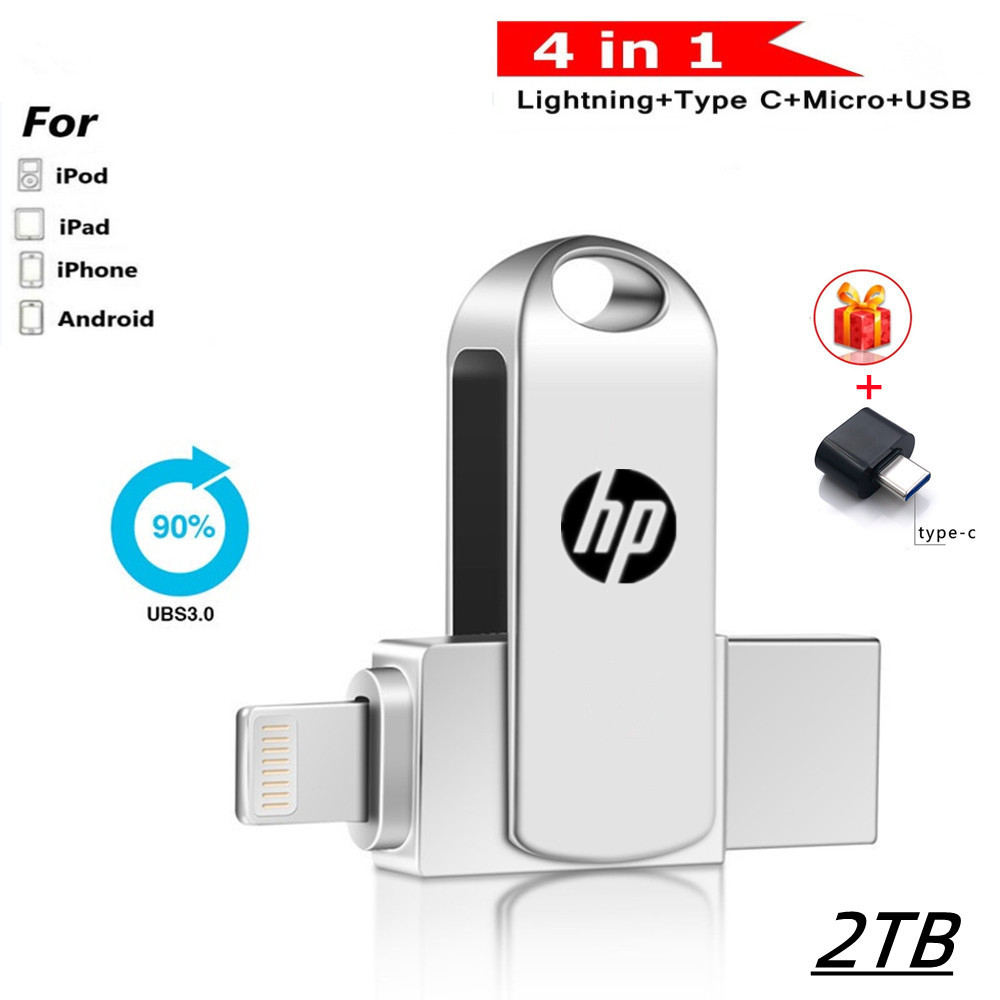 2TB 4 in 1 OTG USB3.0 flash disk Pendrive 512GB Type-C port Micro port ...