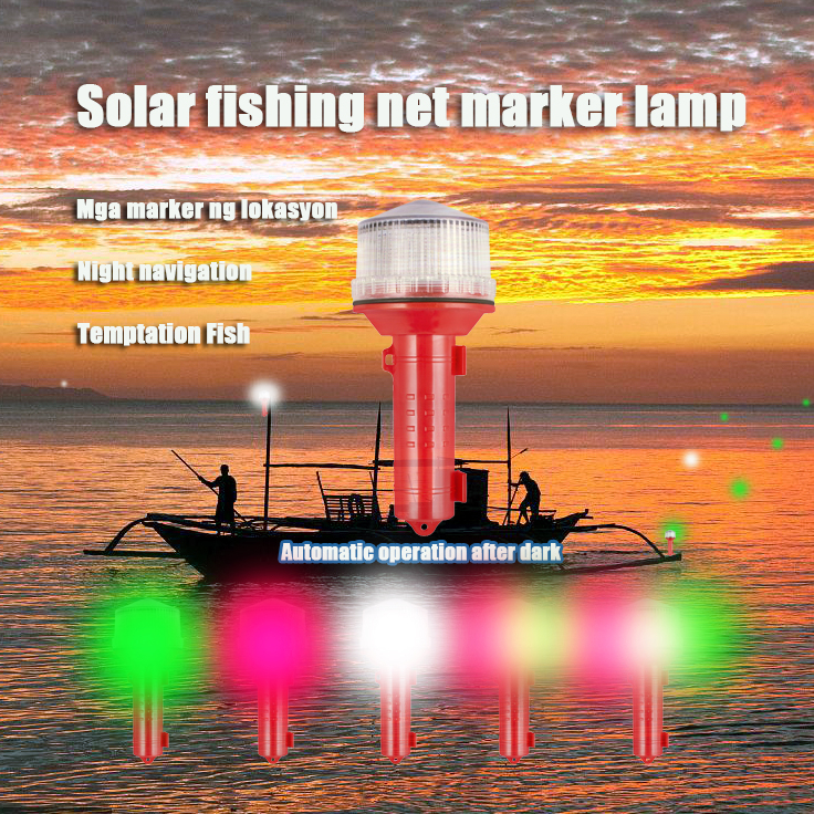 Solar Mark Beacon Light Gillnet Fishing Net Sign Light Marine