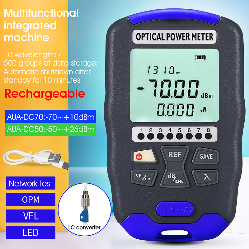 Charging type COMPTYCO AUA-DC70 1 10 20 30 MW optical power meter 4 in ...