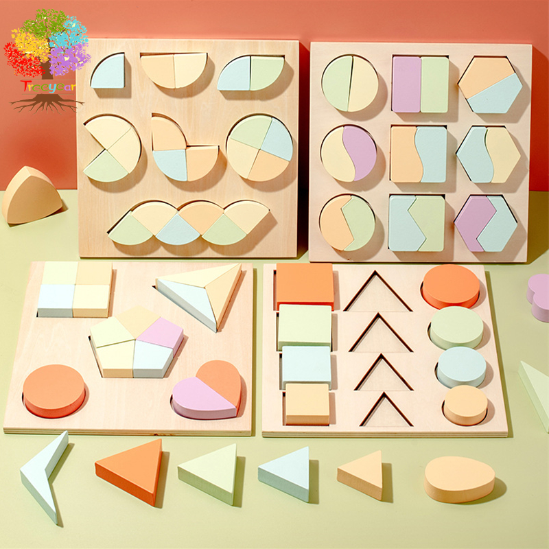 Montessori Toys for 1 2 3 Year Old Wooden Shape Puzzles, Preschool ...