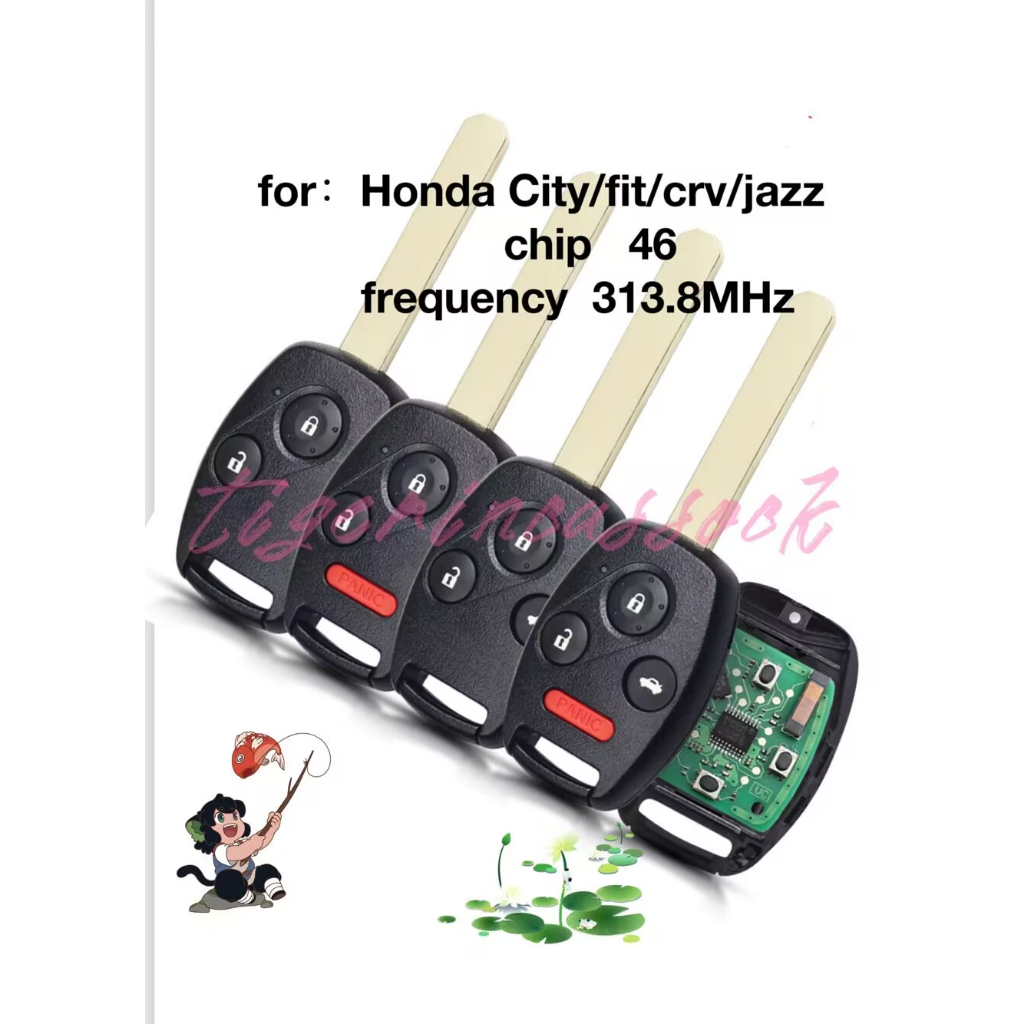 HONDA remote control key(frequency 313.8 MHz;ignition chip 46) to copy