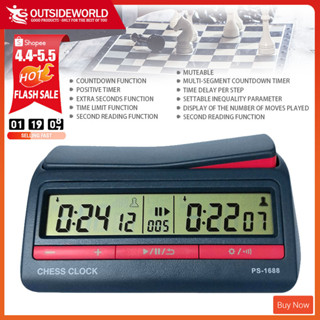 Professional Advanced Chess Digital Timer Chess Clock Count Up Down Board  Game Clock PS-1688