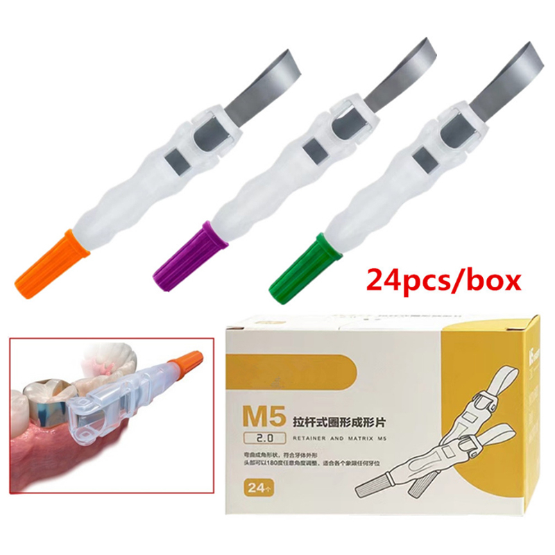 24pcs/box Dental Sectional Matrix System Contoured Matrices Adjustable ...
