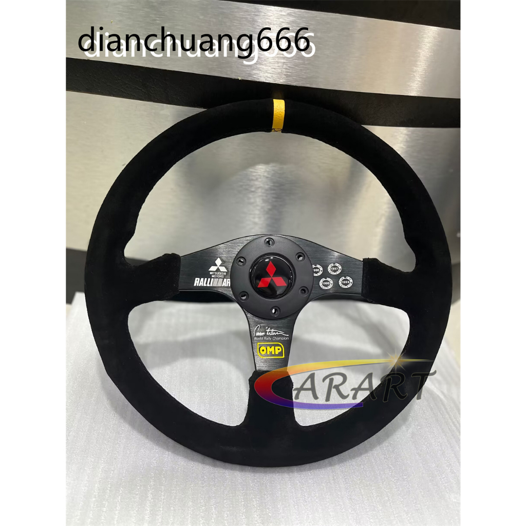 OMP Sport Mitsubishi ralliart 350MM/14INCH Car Steering Wheel Suede ...
