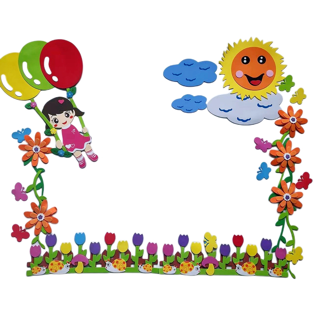 EVA Foam Craft 3D Wall Decoration classroom blackboard notice board