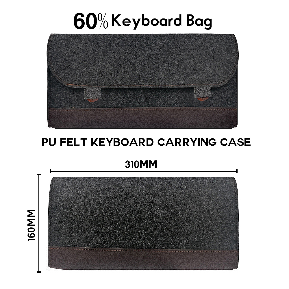 PU Felt keyboard carrying case bag for planck 40 60 80 100 gh60