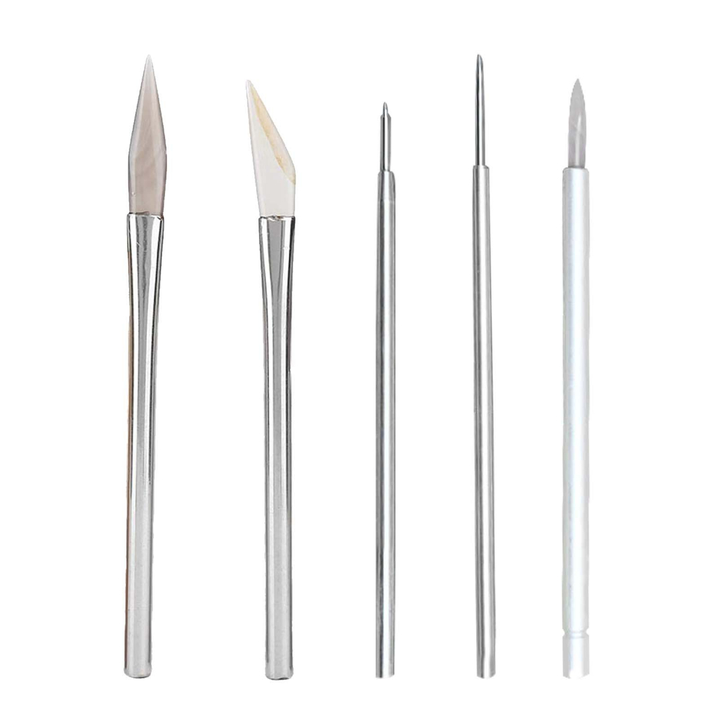 Steel Handled Agate Polishing Knife for Daily Maintenance, Scratch