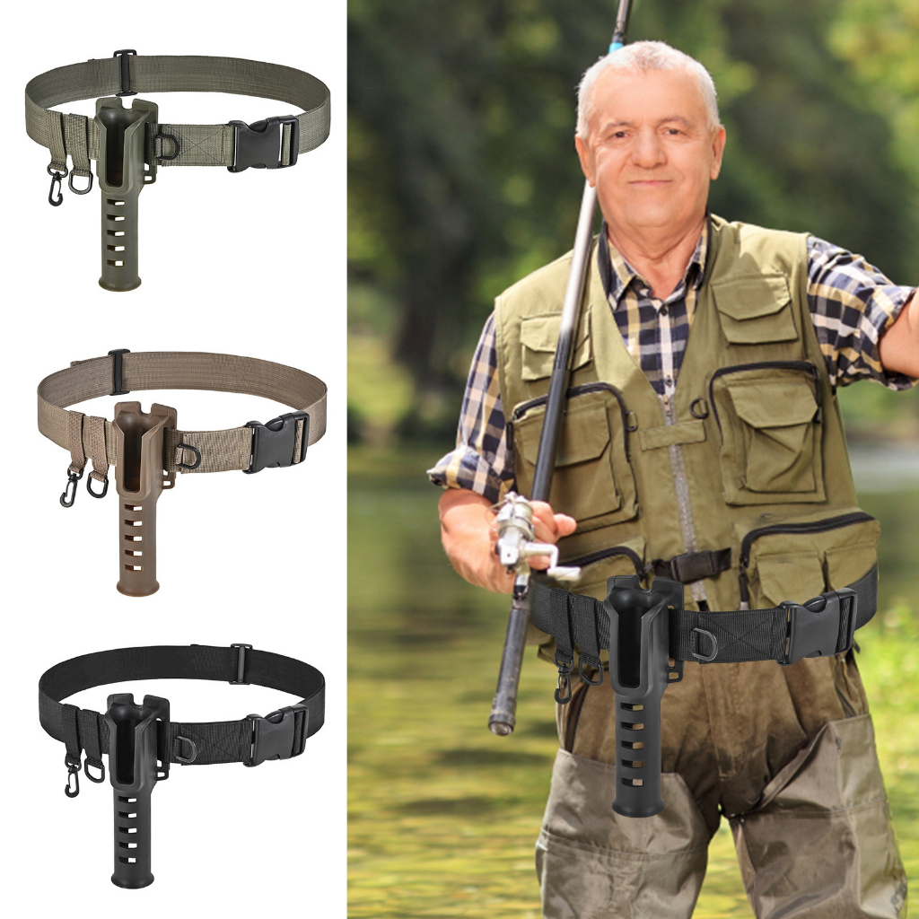 Fishing Rod Holder Waistband Durable Nylon Waist Belts for Men