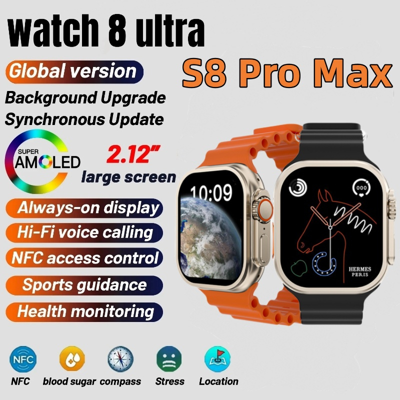 S8 Ultra Max Smartwatch Bluetooth Call Men Sports Fintess Tracker Band ...