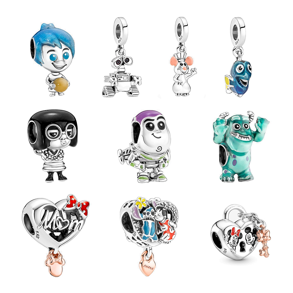 Fits Pandora Charms Bracelets Me Charms Pendant Beads Disney Silver