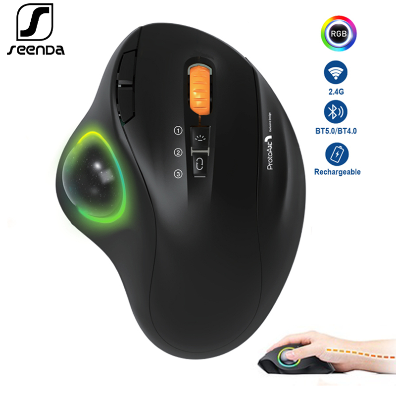 SeenDa Trackball Wireless Mouse Ergonomic Design mouse with 2.4G