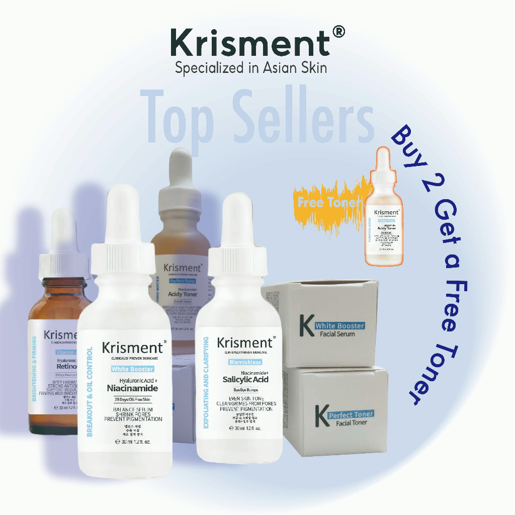 Krisment Niacinamide Serum Breakout & Oil Control Hyaluronic Acid