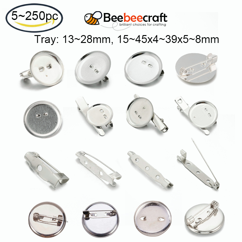 Beebeecraft 1 scatola 50 pezzi 6mm Piatto Rotondo Orecchini