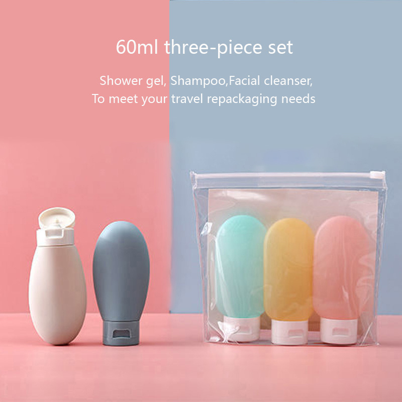 3pcs Travel Bottled Bottle Set Shampoo Cosmetics Bottles Extruded ...