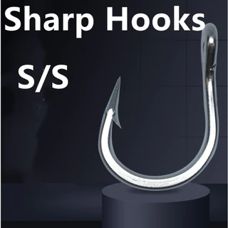 10pcs 7731 Stainless Steel Fishing Hooks Big Thick Tuna Bait Fishing Hook