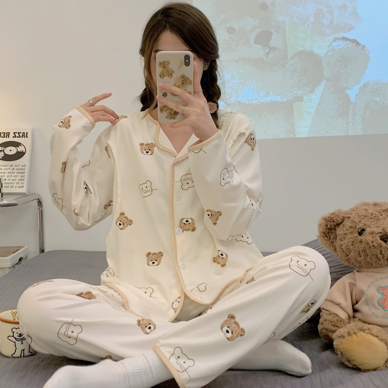 Korean Pregnant Women Pajamas Maternity Wear Breastfeeding Pyjamas