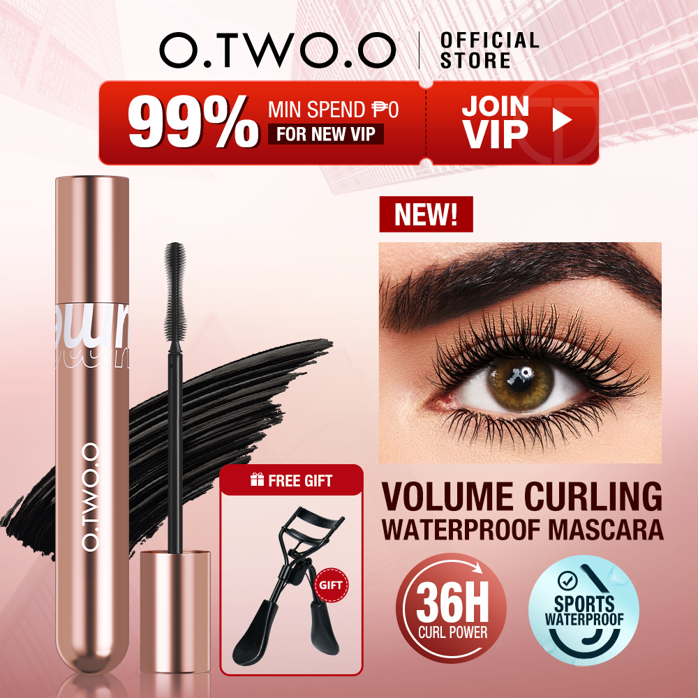 O.TWO.O Mascara Waterproof Long Lasting 36H Volume Curling Smudgeproof