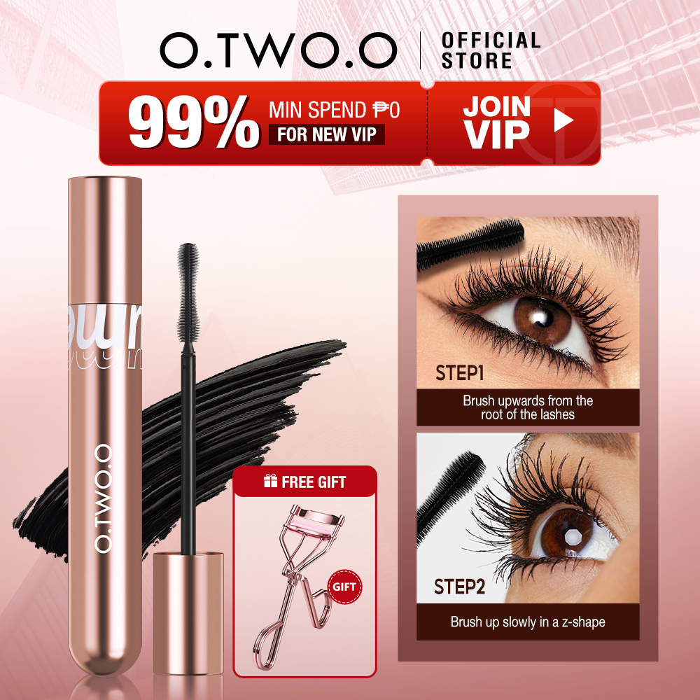 O.TWO.O Waterproof Mascara Lasting 36H Smudgeproof Eyelash Curling Black Eye Makeup Shopee