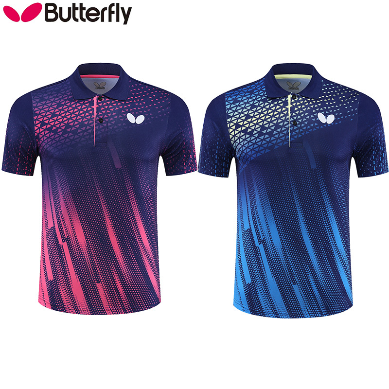 Butterfly Table Tennis Jersey Men's and Women's Short Sleeve Top Quick