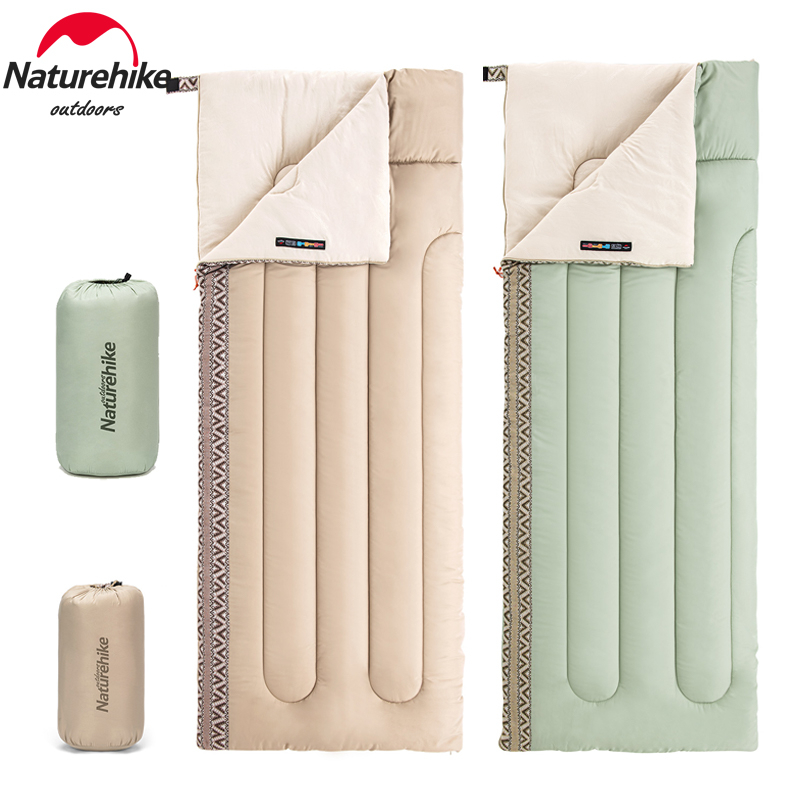 thumbnail image 2 of Naturehike Ultralight Sleeping Bag Waterproof Cotton Quilt Portable Envelope Sleeping Bag For Summer Autumn 4 Seasons I.437436406 2 of 11