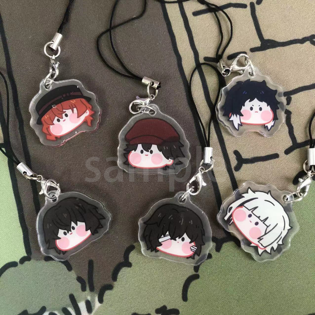 Bungo Stray Dogs Keychain dazai osamu Phone Pendant Nakajima Atsushi ...