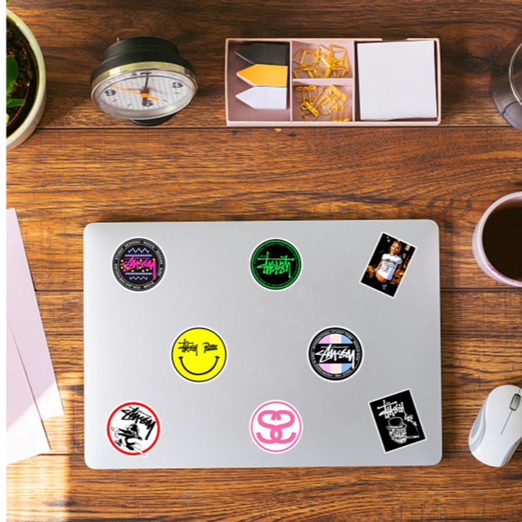 50PCS Fashion Brand Stussy Waterproof Stickers For Notebook Laptop ...
