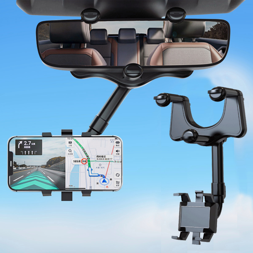Fonken Car 360 Degree Rear View Mirror Mobile Phone Stand Universal Gps ...
