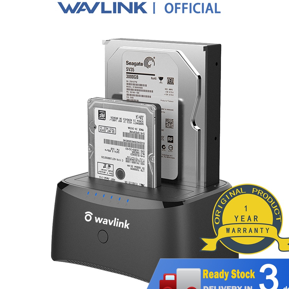 Wavlink Usb 3.0 To Sata (16tbx2) Dual Bay External Hard Drive Docking