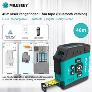 Mileseey DT20 Laser Tape Measure Mini Portable 3 in1 High-Precision ...